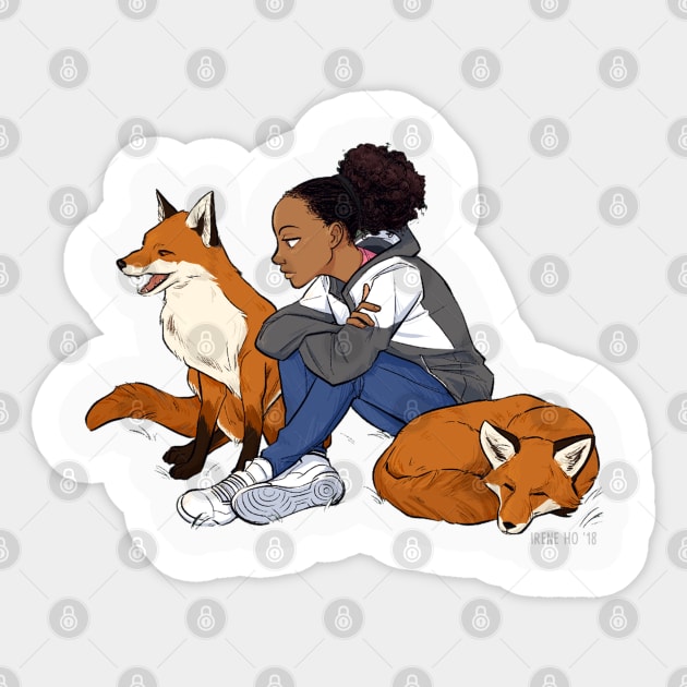 Abigail and the foxes Sticker by Ben Aaronovitch 